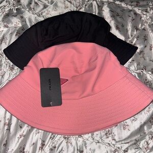 Pink and Black Women's Bucket Hat